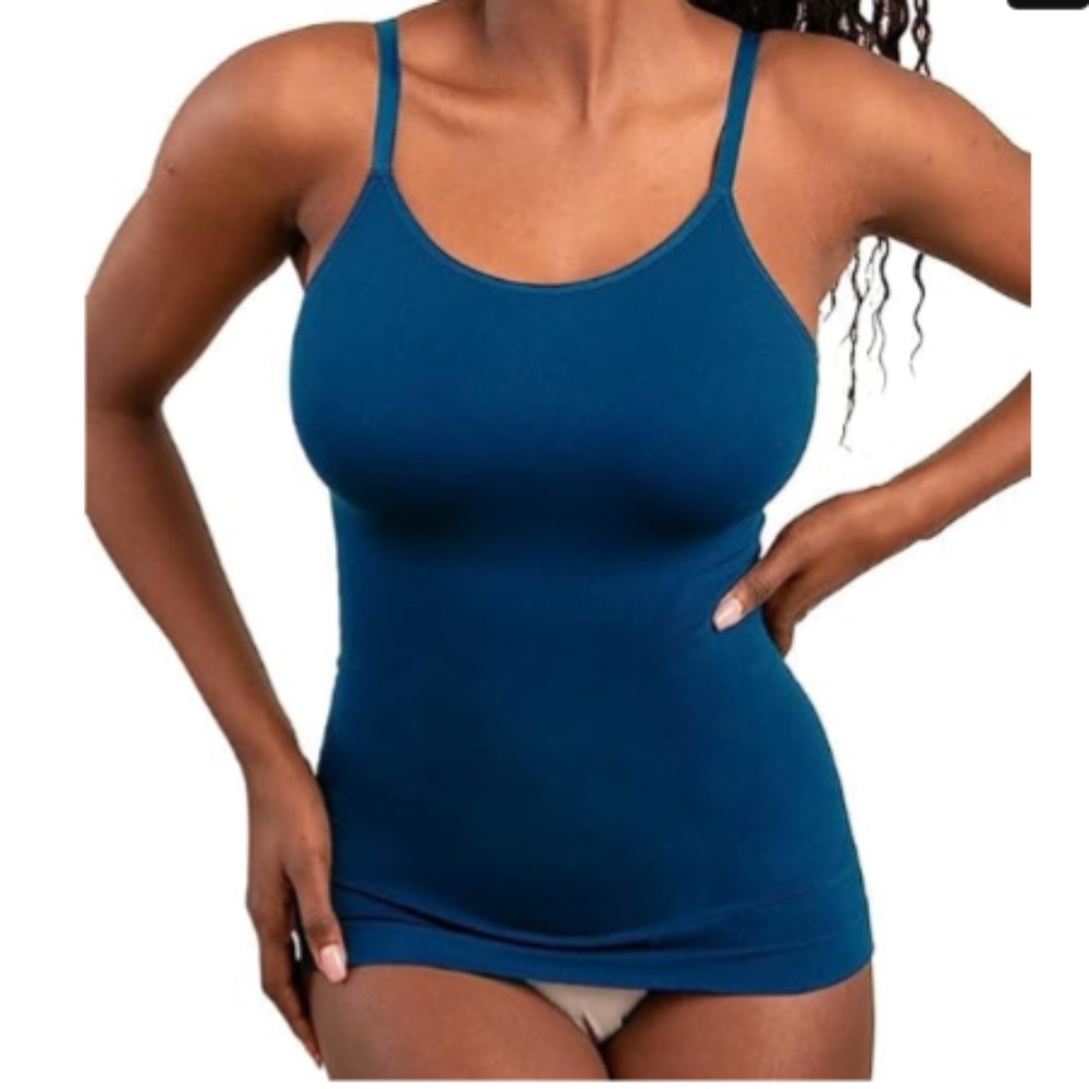 Shapermint Essentials All Day Every Day Scoop Neck Cami Sz 3XL Atlantic Blue